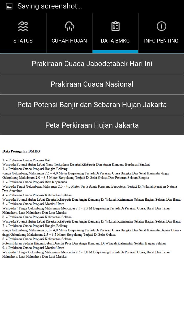 Peringatan Dini Banjir Jakarta
