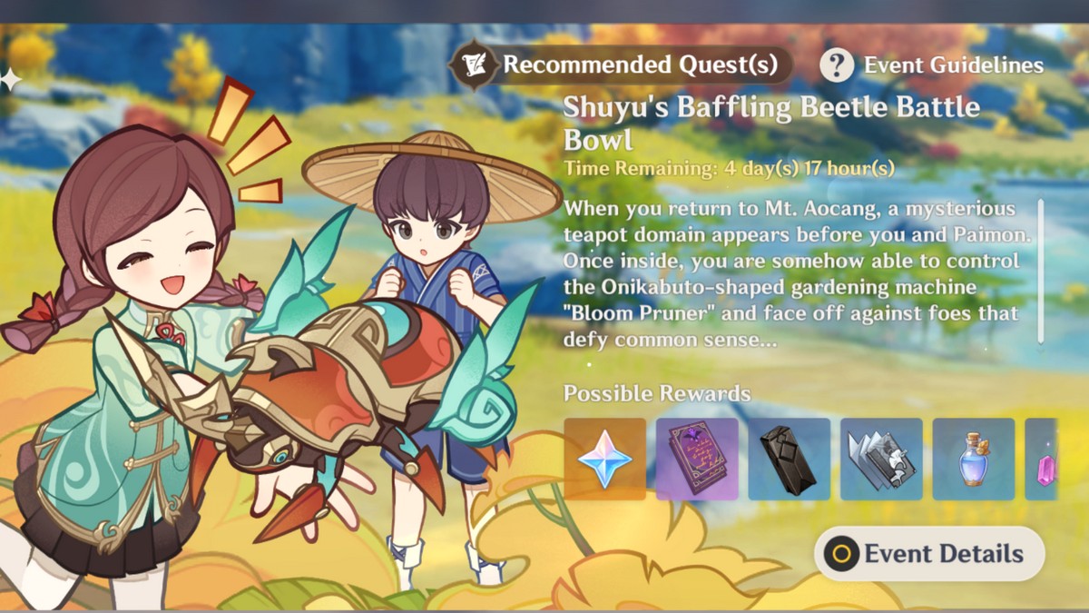 Impacto de Genshin: Guía de eventos de Baffling Battle Bowl de Shuyu