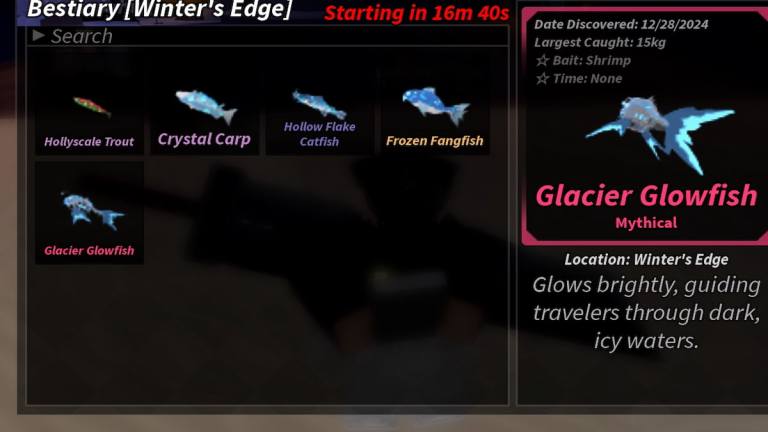ปลาทั้งหมด 5 ตัวที่ จำกัด ใน Winter's Edge (100% Bestiary) - Fisch