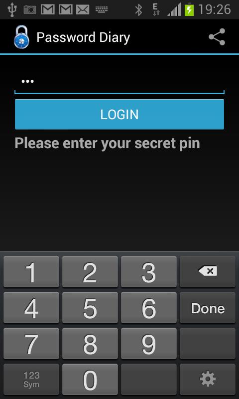 Passwords Diary
