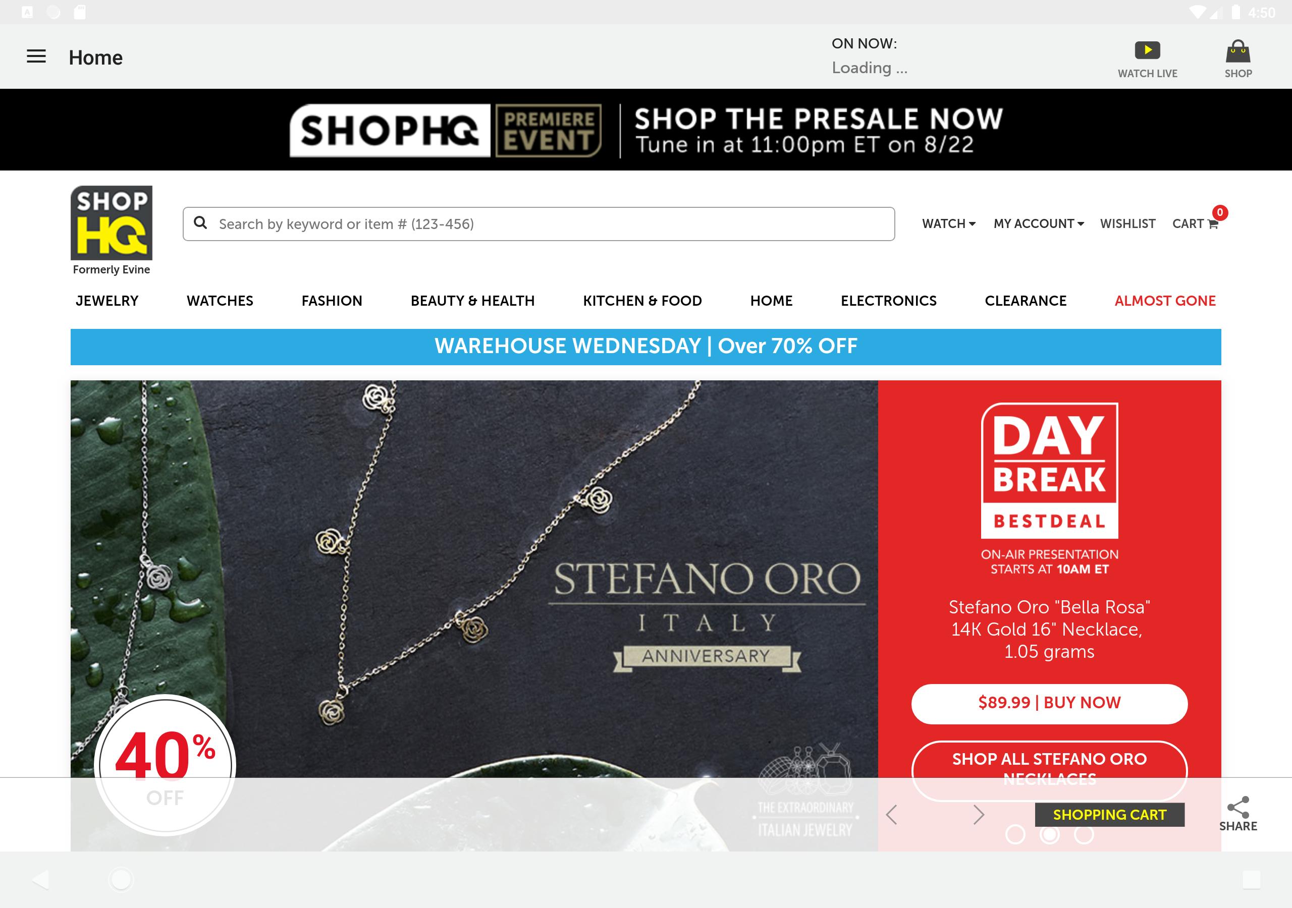ShopHQ Tablet