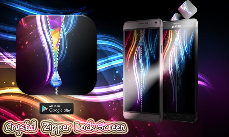 Crystal Zipper Lock Screen