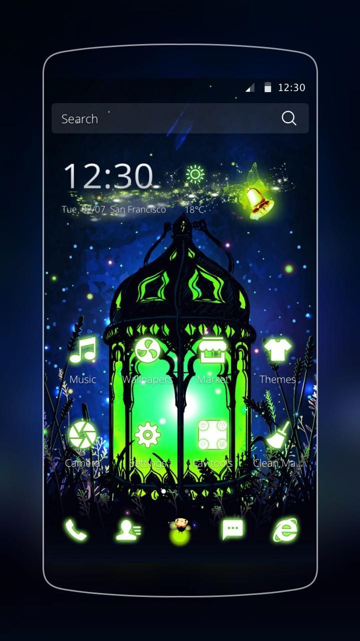 Glowing Firefly Green Light