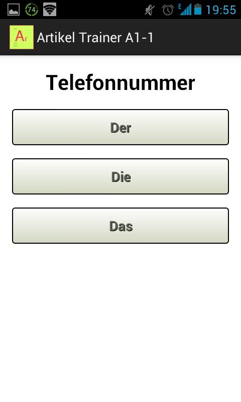 German Article Trainer
