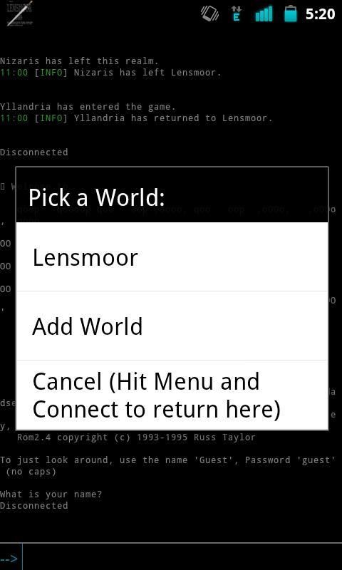 LensDroid Mud Client
