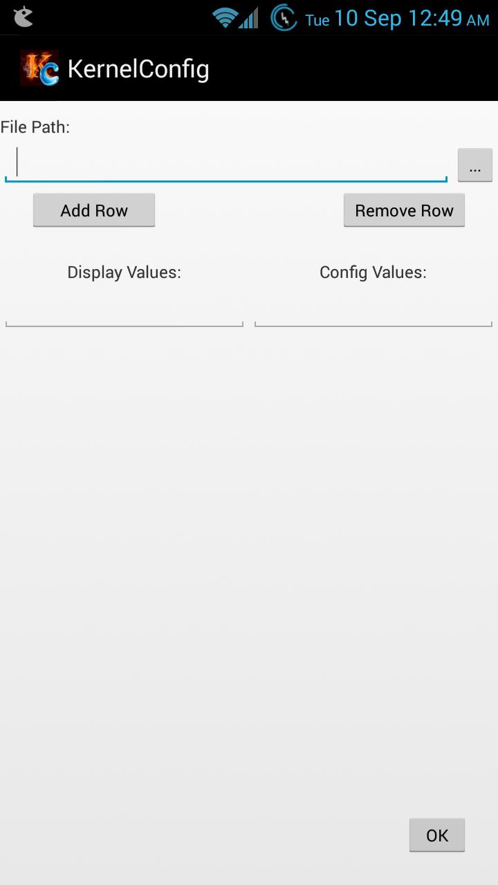Kernel Config - Widget