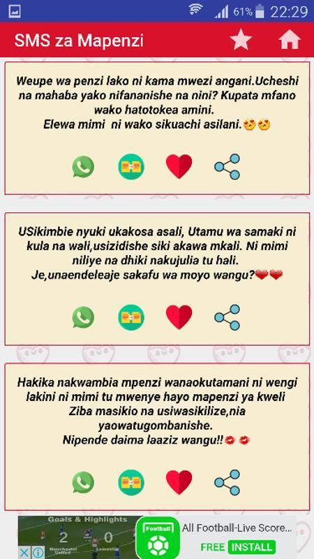 SMS Za Mapenzi 2019