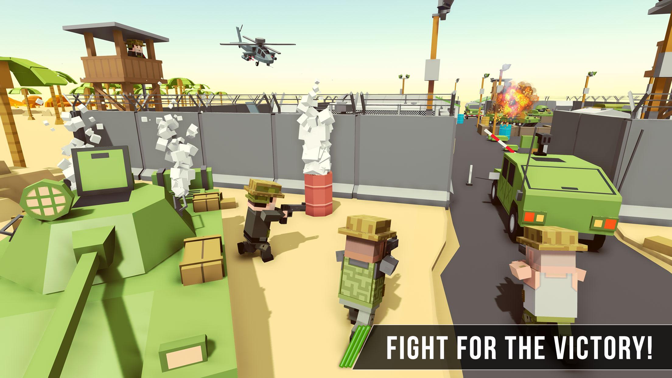Blocky Army Base:Modern War Cr
